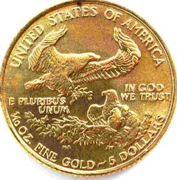 1/10 OZ AMERICAN EAGLE GOLD COIN 1987 BU