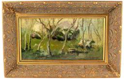 ISSAC LEVITAN ORIGINAL RUSSIAN MOOD LANDSCAPE ART