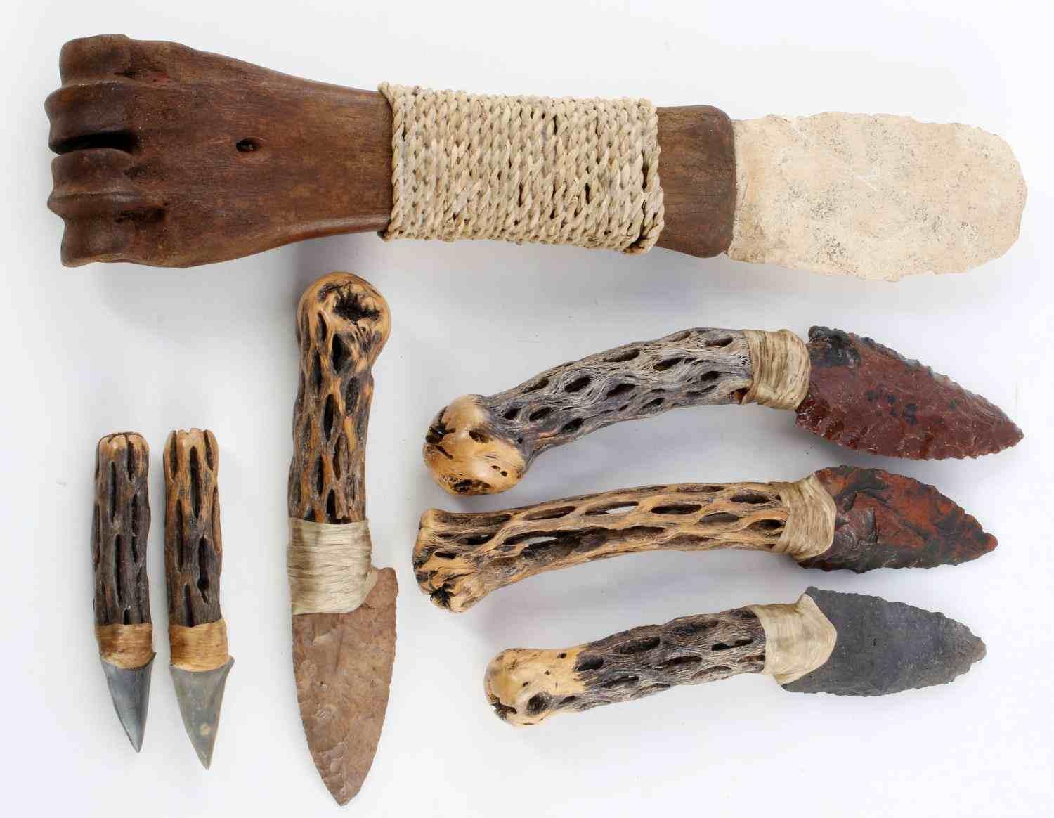 NATIVE  AMERICAN EXPERIMENTAL ARCHAEOLOGY LOT OF 7