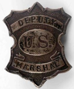 OLD WEST UNITED STATES MARSHAL COWBOY LAW BADGE