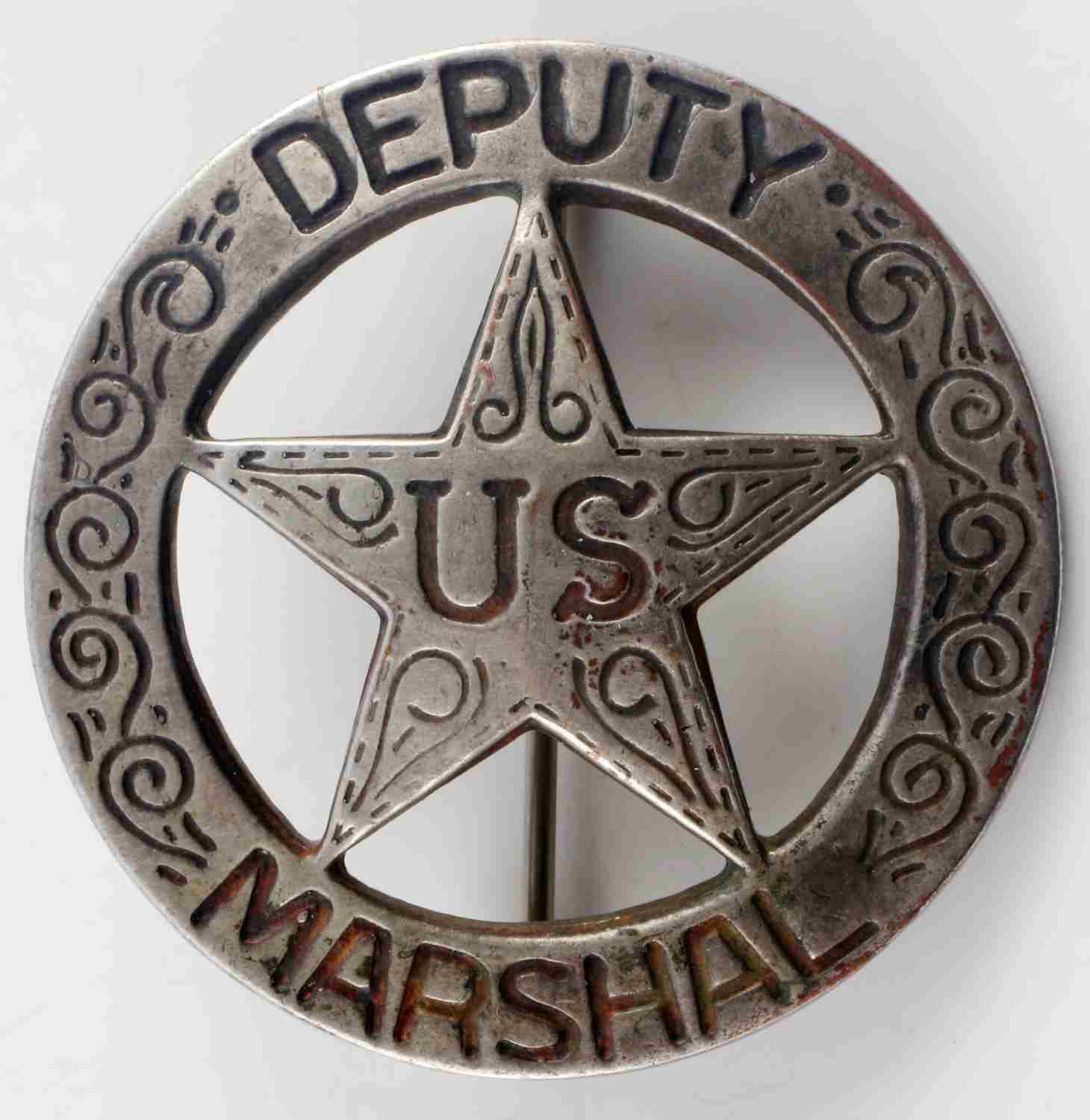 OLD WEST DEPUTY US MARSHAL COWBOY ERA LAW BADGE