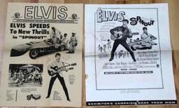 VINTAGE ELVIS SPINOUT MOVIE THEATER PROMO POSTER