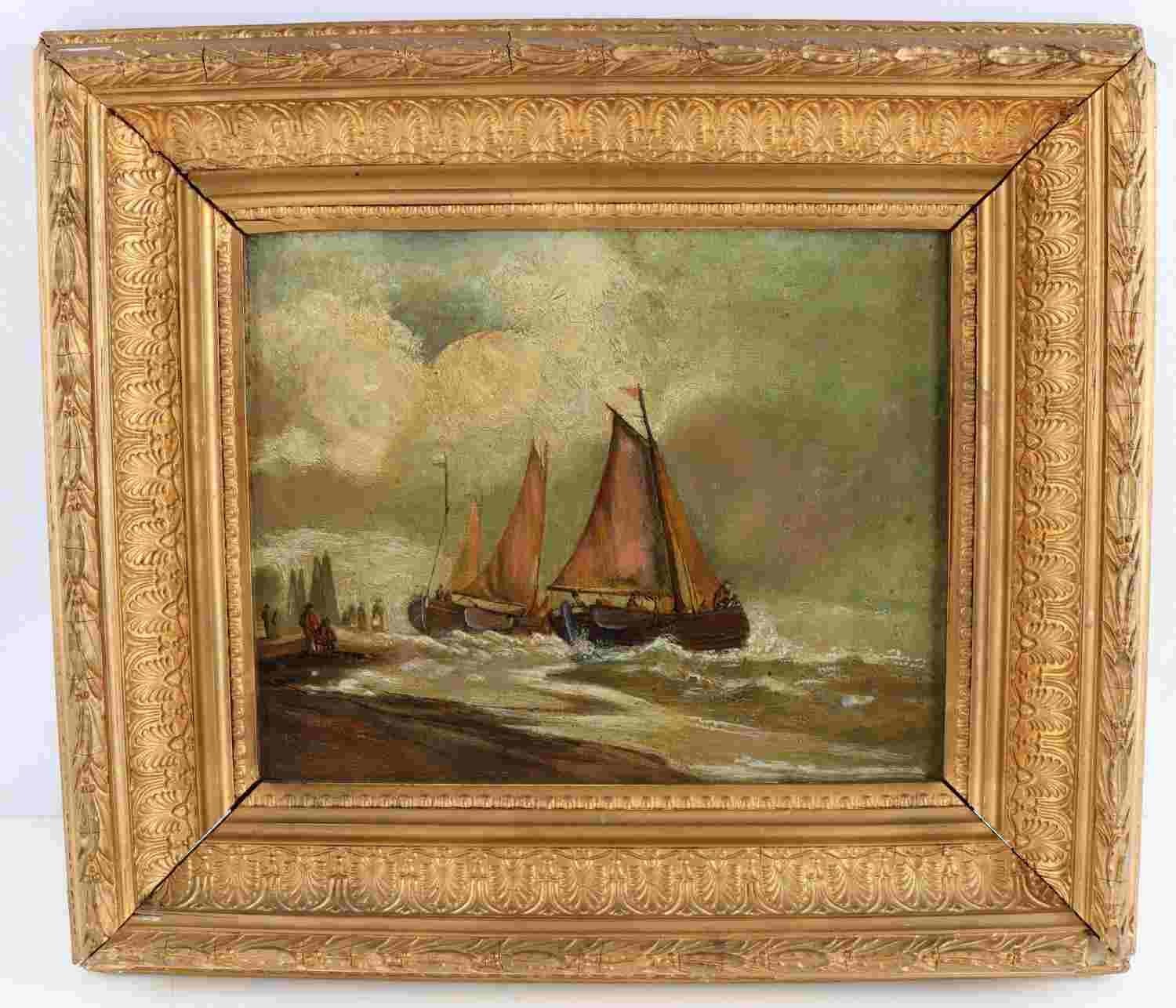 19TH CENTURY NAUTICAL PAINTING OF ENGLISH BAWLEY