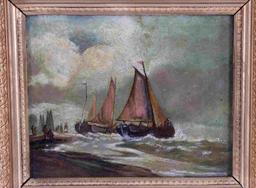 19TH CENTURY NAUTICAL PAINTING OF ENGLISH BAWLEY