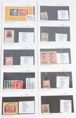 33 GERMAN STATE OFFICE & TERRITORY BETTER STAMPS