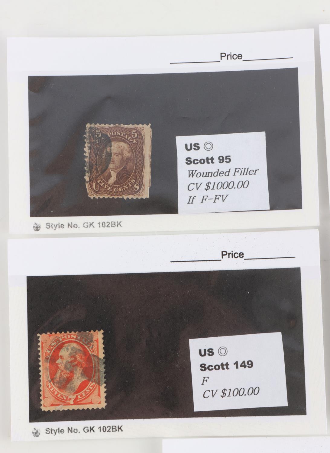 5 US STAMPS SCOTT 149 183 151 152 95 CV $1650