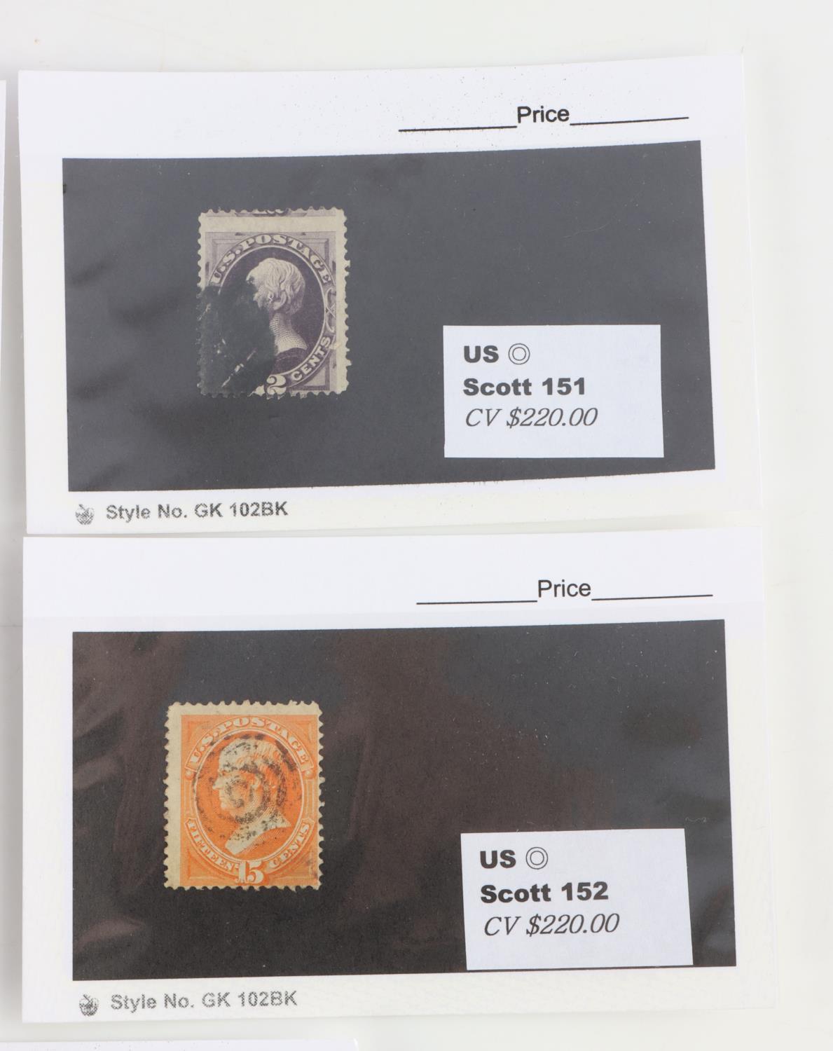 5 US STAMPS SCOTT 149 183 151 152 95 CV $1650