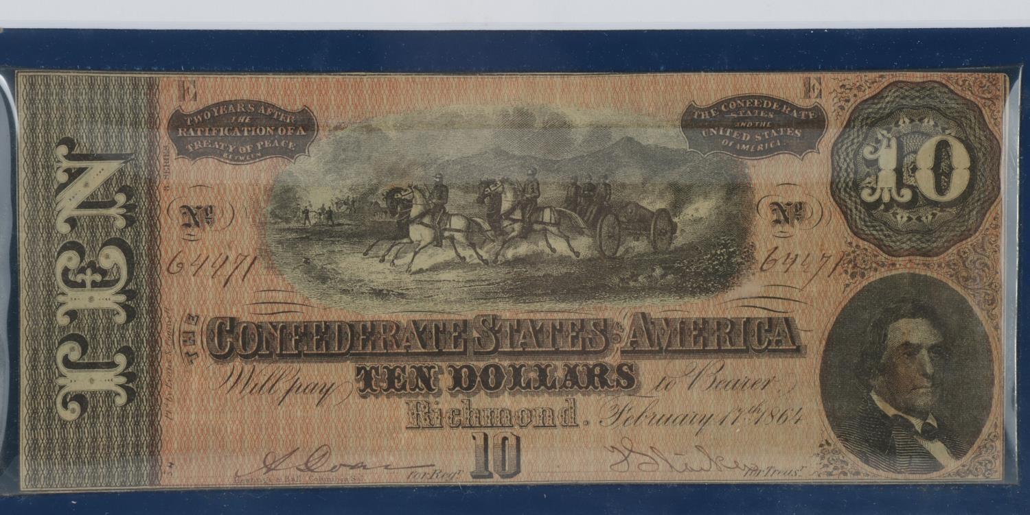 SIGNED PRINT JACKSON AND LEE WITH CSA BANK NOTE