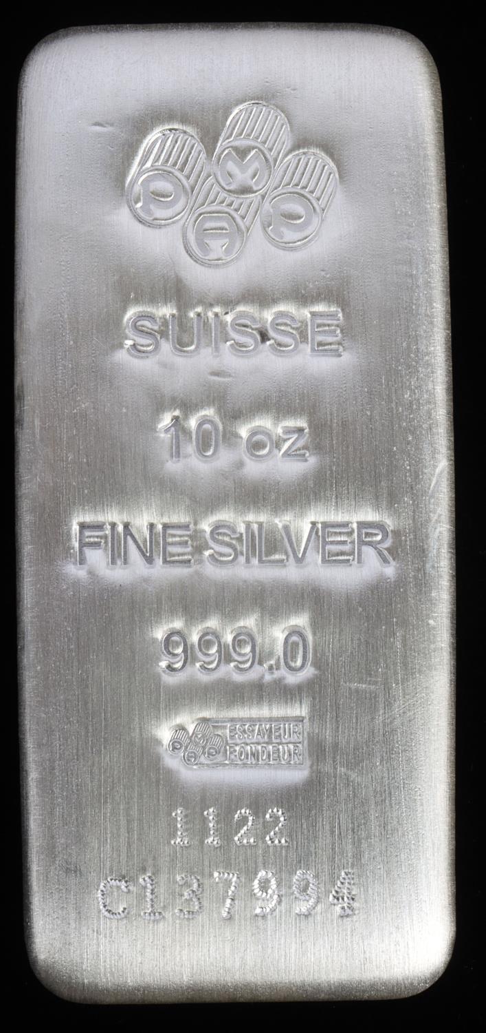 10 OZ .999 FINE SILVER BULLION BAR