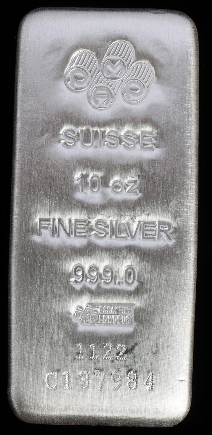 10 OZ .999 FINE SILVER BULLION BAR