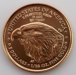 1/10TH OZ AMERICAN EAGLE GOLD COIN