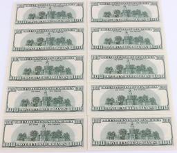 SEQUENTIAL CURRENCY $100 STAR NOTES $1000 FACE MS
