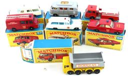 7 VINTAGE 1960S MATCHBOX TOY CARS WITH BOXES