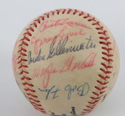 1940 - 1960S COMPOSITE AUTOGRAPHED BASEBALL