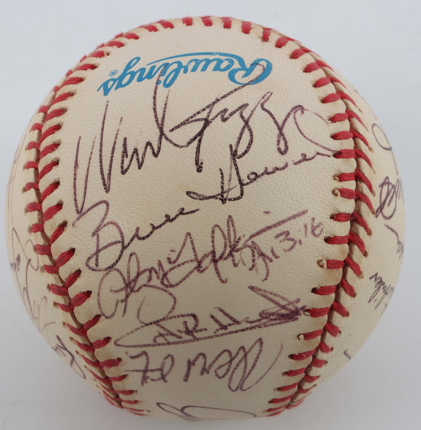 OLD TIMERS GAME TEAM AUTOGRAPHED BASEBALL