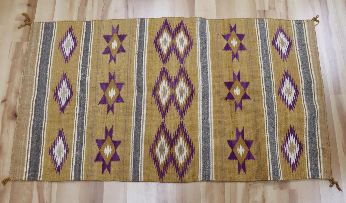 VINTAGE 1960'S WIDE RUINS NAVAJO INDIAN RUG