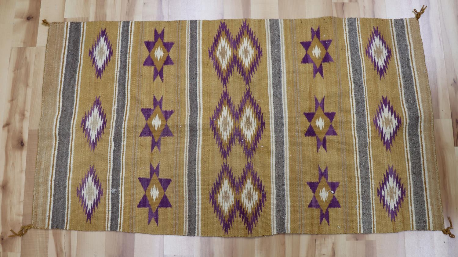 VINTAGE 1960'S WIDE RUINS NAVAJO INDIAN RUG