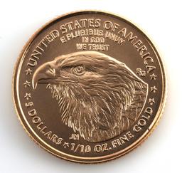 1/10TH OZ AMERICAN EAGLE GOLD COIN