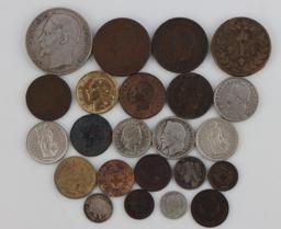 23 INTERNATIONAL COINS FRANCE & SWITZERLAND