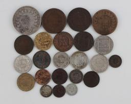 23 INTERNATIONAL COINS FRANCE & SWITZERLAND