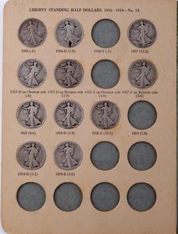 1916 - 1934 S KEY DATE WALKING LIBERTY 22 COIN LOT