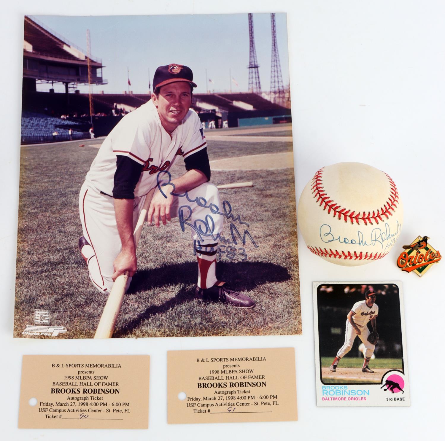 BALTIMORE ORIOLES RIPKEN ROBINSON AUTOGRAPHS