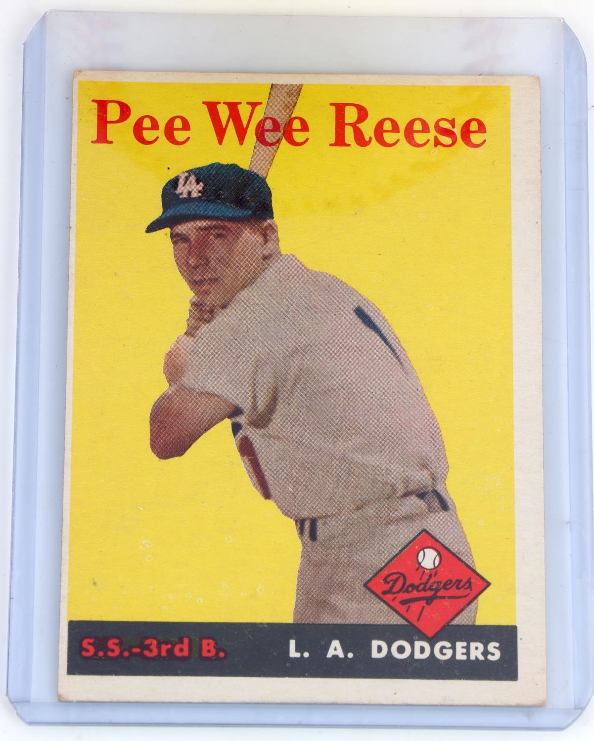 LA DODGERS PEE WEE REESE TOPPS AUTOGRAPH