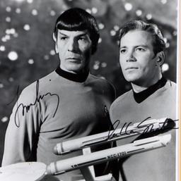 STAR TREK NIMOY AND SHATNER AUTOGRAPHED PHOTO