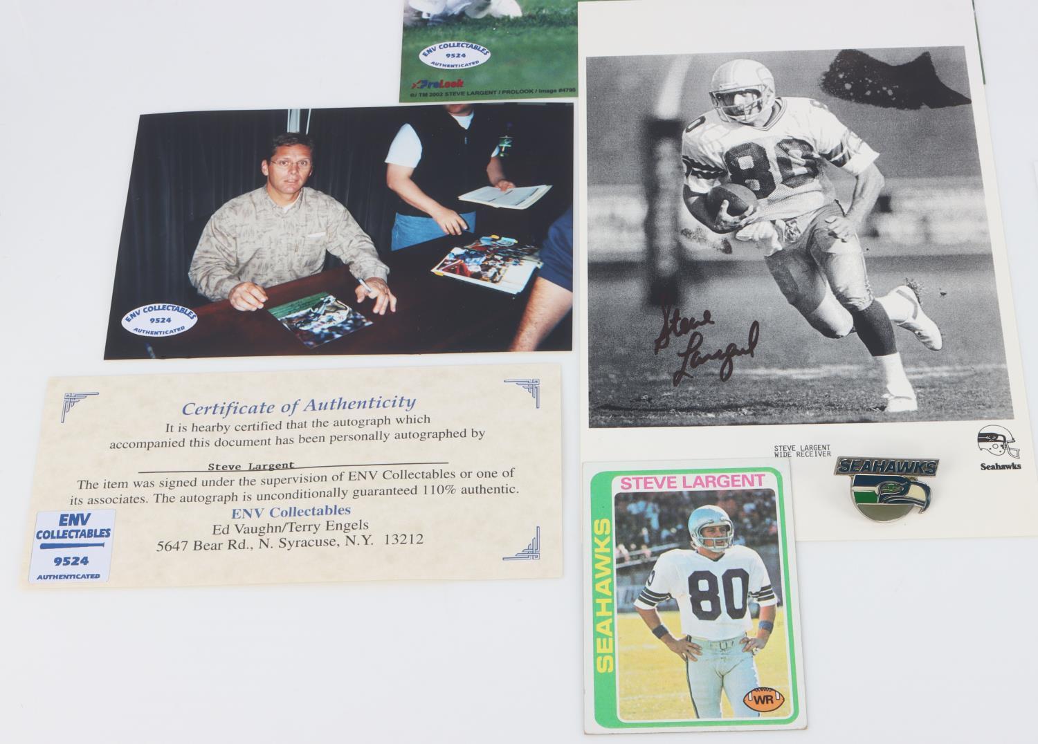 4 NFL AUTOGRAPHS FAVRE ELWAY THEISMANN LARGENT