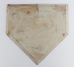 1928 NEW YORK YANKEES AUTOGRAPHED HOME PLATE