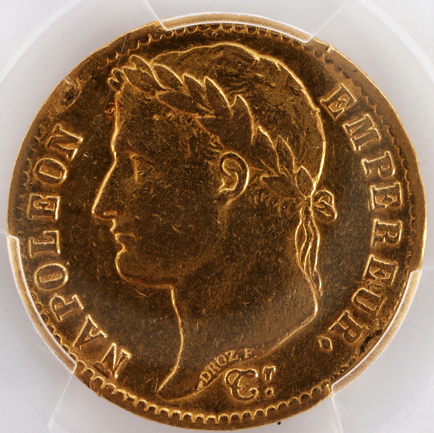 1813-A FRANCE 20 FRANC GOLD COIN PCGS AU