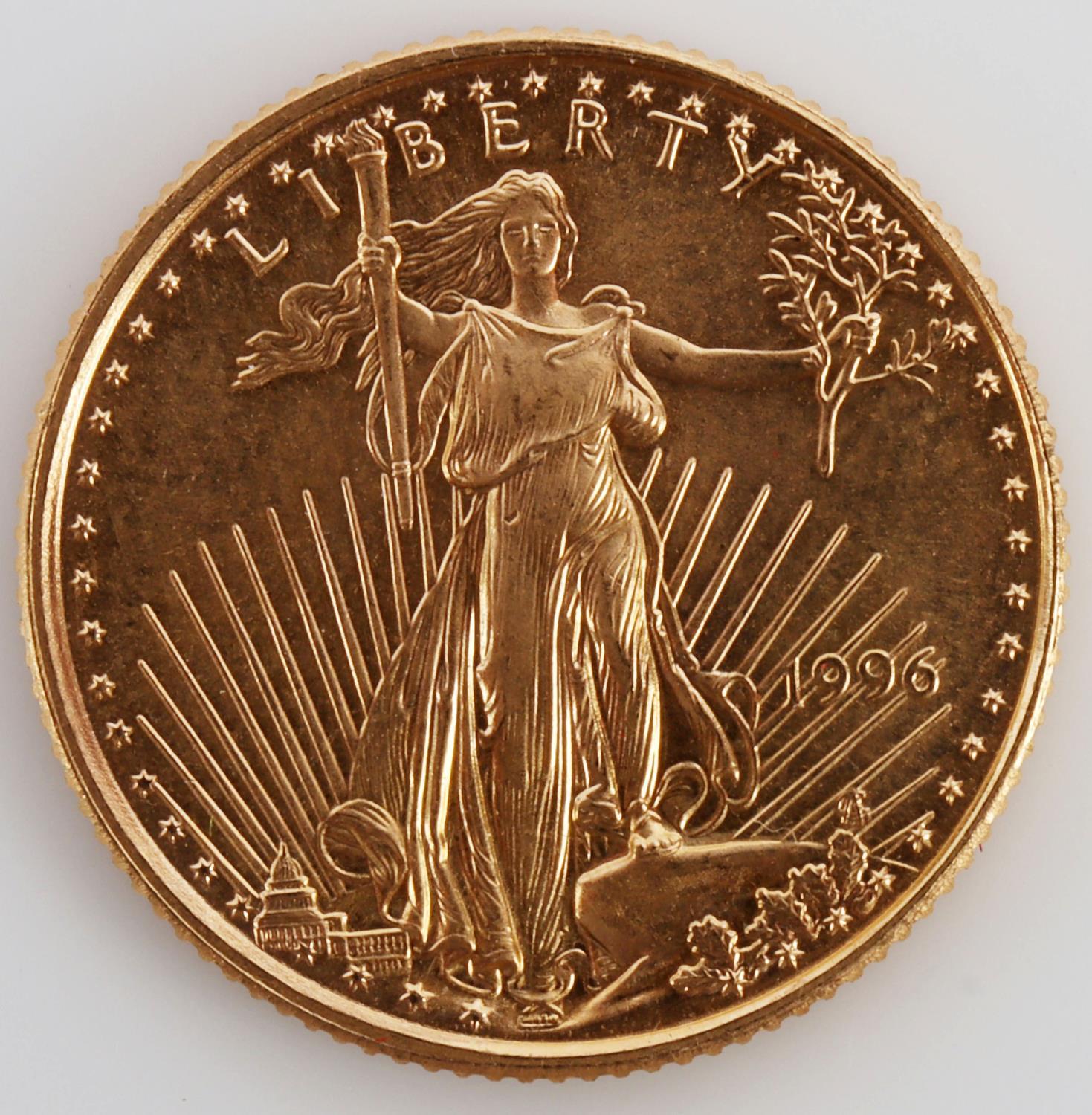 1/10TH OZ AMERICAN EAGLE GOLD COIN 1996