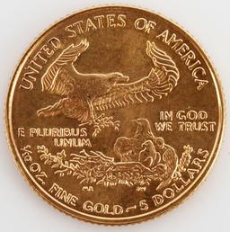 1/10TH OZ AMERICAN EAGLE GOLD COIN 1996