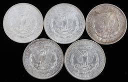 MORGAN DOLLAR SILVER DOLLAR COIN LOT OF 5 UNC MS