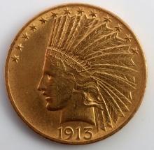 1913 GOLD EAGLE INDIAN $10 UNCIRCULATED COIN