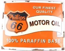 PHILLIPS 66 MOTOR OIL PORCELAIN ENAMELED SIGN