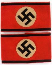 WWII GERMAN THIRD REICH DRESS UNIFORM ARMBAND SET