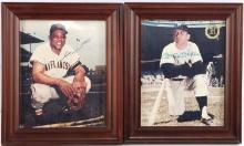 MICKEY MANTLE WILLIE MAYS SIGNED PHOTOGRAPHS