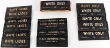 20 CAST IRON WHITE ONLY DOOR SIGNS
