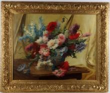 CLASSIC FLORAL STILL LIFE OIL PAINTING