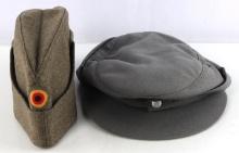 WWII GERMAN REICH OVERSEAS CAP AND M43 CAP