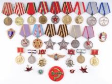 COLLECTION OF SOVIET RUSSIAN MILITARY MEDALS LOT