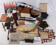 WWI WWII VIETNAM MILITARY COLLECTIBLES LOT