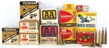 APPROX 250 ROUNDS VINTAGE MIXED SHOTGUN AMMO LOT