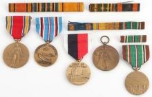 WWII & POST US MILITARY MEDALS BARS & INSIGNIA