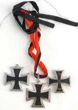 WWI & WWII GERMAN THIRD REICH IRON CROSS LOT OF 3