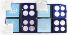 4 CANADA 1976 OLYMPIC SERIES SILVER COIN SET LOT