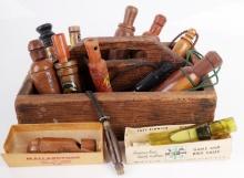 COLLECTION OF VINTAGE DUCK AND DEER ANIMAL CALLS