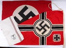 WWII GERMAN THIRD REICH FLAG AND SWIM TOWEL LOT 3