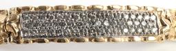 14KT GOLD NUGGET AND DIAMOND BRACELET .6 CARAT